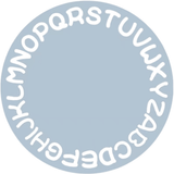 Eva | Round Alphabet Rug - Periwinkle and Co.